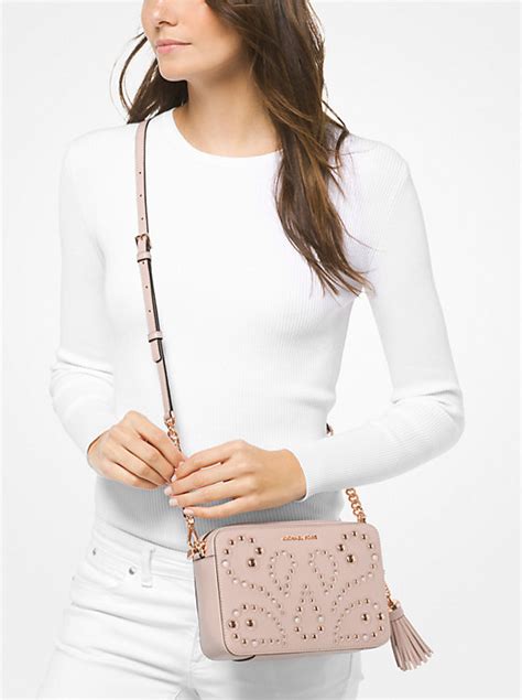 Ginny Medium Embellished Leather Crossbody Bag 